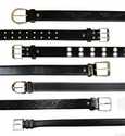 Assorted Black Leather Belts