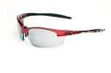 Pacesetter Burgundy Half Frame Smoke Silver Mirror Lens Safety Glasses