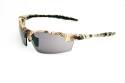 Pacesetter Camo Half Frame Smoke Black Mirror Lens Safety Glasses