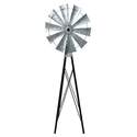 Rustic Bronze & Silver Metal Mini Windmill