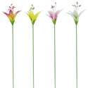 Colorful Metal Lily Flower Stake, Assorted, Per Each