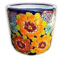 11-Inch Large Hand-Painted Cylinder Pot