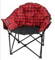 Red & Black Plaid Lazy Bear Heated Chair With Power Bank