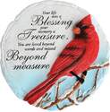 9-5/8-Inch Hand Painted Resin Your Life Was A Blessing Cardinal Stepping Stone