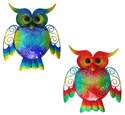 12-Inch Red Or Blue Owl Wall Decor, Assortment 