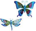 12-Inch Butterfly Or Dragonfly With Dots Wall Decor, Assortment 