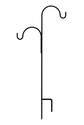 90 x 24-Inch Black Iron/Steel Tall Double Offset Shepherd Hook