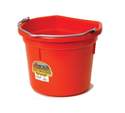 20-Quart Red Flat Back Plastic Bucket