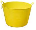 12-Gallon Yellow Plastic Flex Tub 