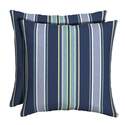 16-Inch Sapphire Aurora Stripe Outdoor Throw Pillow
