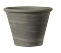 8-Inch Round Graphite Clay Vasum Planter 