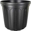 11-Inch X 9-1/2-Inch Black Blow-Molded Planter