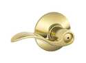 Accent Lever Bed & Bath Lock Bright Brass