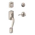 Satin Nickel Single Cylinder Handleset With Accent Lever