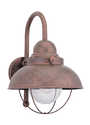 Sebring Collection 1-Light Outdoor Wall Lantern Weathered Copper Finish