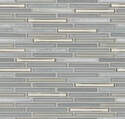 13.27-Inch x 11.81-Inch Pewter Molten Linear Glass Tile