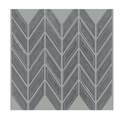 11.22-Inch x 11.81-Inch Dark Grey Geoscapes Chevron Glass Tile