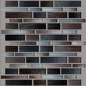 12-Inch x 11-Inch Mosaic Tile Silverton Glass Chocolate