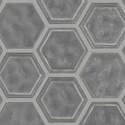 10.51-Inch X 12.13-Inch Geoscapes Hexagon Mosaic Glass Tile Dark Grey