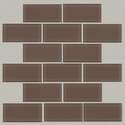 2-Inch x 4-Inch Brick Pattern Glass Ascendant Mosaic Balanced Taupe