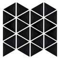 11-Inch x 13-Inch Geoscapes Trianangular Mosaic Black