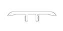 1-3/4 x 94-Inch Modeled Oak  T-Molding