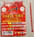 Tool City 4-Inch 18-Pound  Red Ultra Light Duty Cable Tie, 100-Piece