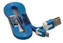Blue 60-Inch Micro Charge Flat Cable