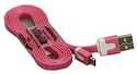 Pink 60-Inch Micro Charge Flat Cable