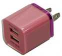 Pink 2.1/1-Amp Dual Wall Charger