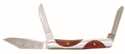 4-Inch Stainless Wood Inlay 3 Blade Knife