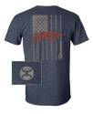 Charcoal Rope Flag Short Sleeve Men's T Shirt, M