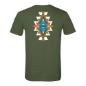 Extra-Large Heather Military Green Aztec Hooey Logo Tee-Shirt