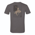 Small Charcoal Bronc Flag Charcoal Tee-Shirt