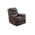 Chocolate Leather Swivel Recliner