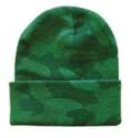 Hunter Green Camouflage Knit Beanie