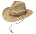 Medium, Rush Outback Straw Hat With Chin Cord