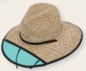 Medium, Rush Safari Sun Hat With Green Visor And Chin Cord