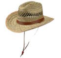 Medium, Rush Western Straw Hat With Chin Cord