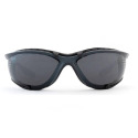 Shiny Black Frame With Smoke FM Lens Gearhead Sunglasses