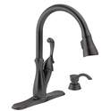 Arabella Venetian Bronze Single Handle Pull-Down Kitchen Faucet With Soap Dispenser