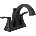 Flynn™ Matte Black 2-Handle Bathroom Sink Faucet With Drain, 4 in. Centerset - WaterSense® Certified