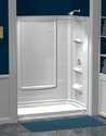 Eleganza 48 in White Direct-To-Stud Shower Wall