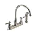 Windemere® Stainless Steel 2-Handle Kitchen Faucet With Sprayer