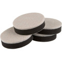 Super Sliders Beige Reusable Round Furniture Felt Pads, 4 Pieces, 2-1/2-Inches