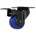 2-Inch Blue Thermoplastic Polyurethane Swivel Caster With Brake