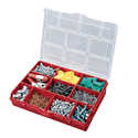 10-Compartment Red Storage Box With Removable Dividers