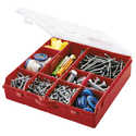 13-Compartment Red Storage Box With Removable Dividers