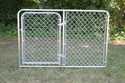 6 Ft X 4 Ft Silver Series Galvanized Steel Kennel Panel With Gate