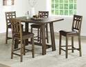 5-Piece Saranac Counter Height Mocha Dining Set